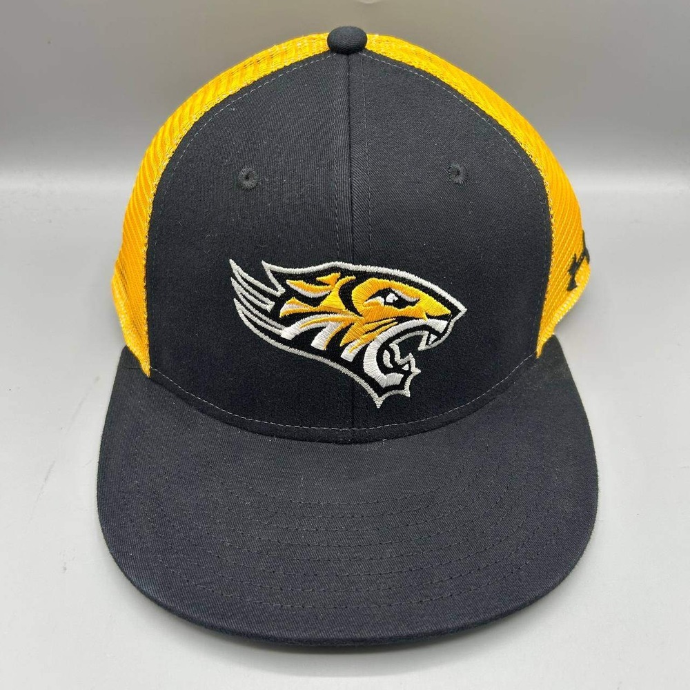 Towson Tigers Trucker Hat Men Black Yellow Under Armour Snap Back Cap New